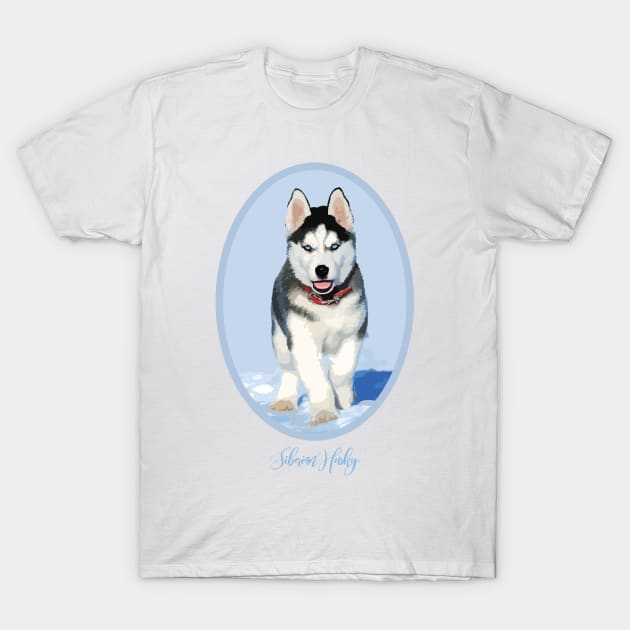 Beautiful Siberian Husky Puppy! Especially for Husky Dog Lovers! T-Shirt by rs-designs